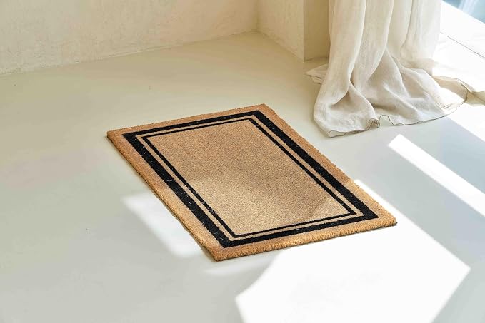 KANKUN Coco Coir Door Mat with Heavy Duty Backing, Welcome Doormat, Doormat - Image 7