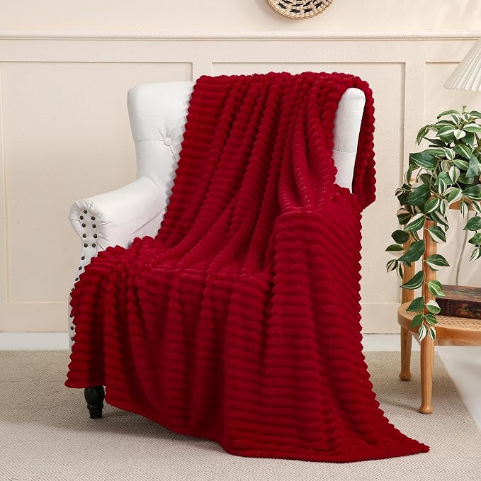 Red Fleece Throw Blanket 60”×80” - Image 2