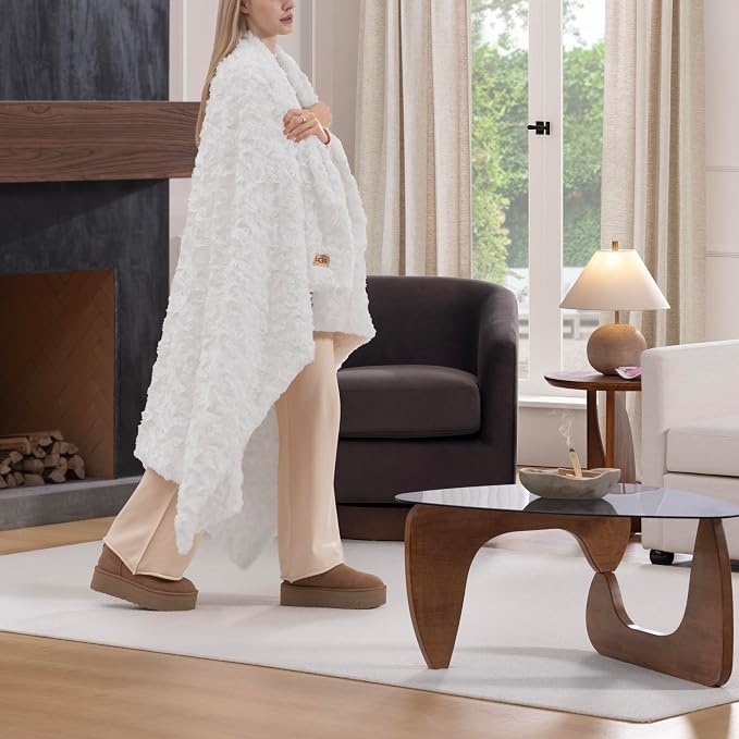 UGG Adalee Faux Fur Throw Blanket - Image 4