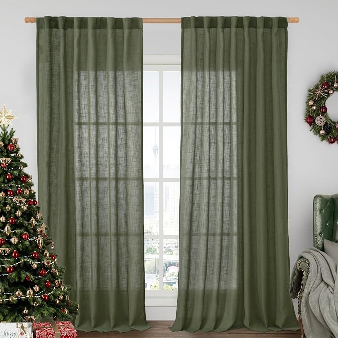 LAMIT Extra Wide Linen Curtains by LAMIT