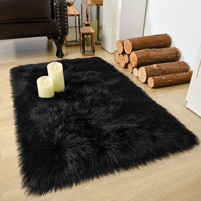 LOCHAS Soft Fluffy Faux Fur Rugs - Image 2
