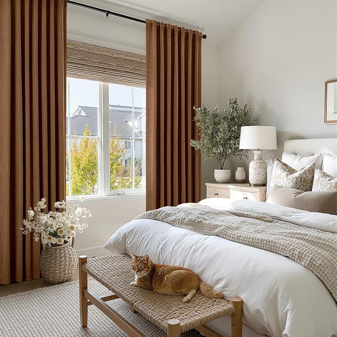 MIULEE 100% Blackout Linen Curtains - Image 8