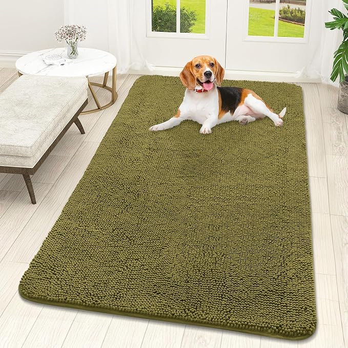 OLANLY Dog Door Mat for Muddy Paws 59x32, Absorbs Moisture and Dirt, Absorbent by OLANLY