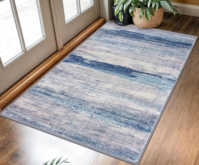 KOZYFLY 3x5 Rug Modern Ombre Living Room Area Rug, Washable Rugs by KOZYFLY