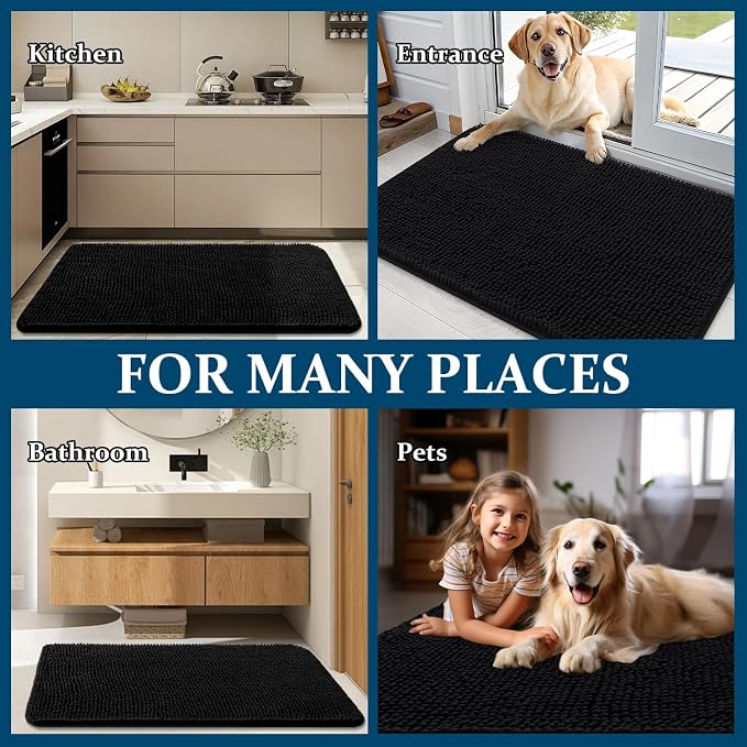 OLANLY Dog Door Mat for Muddy Paws 40x32, Absorbs Moisture and Dirt, Absorbent - Image 8
