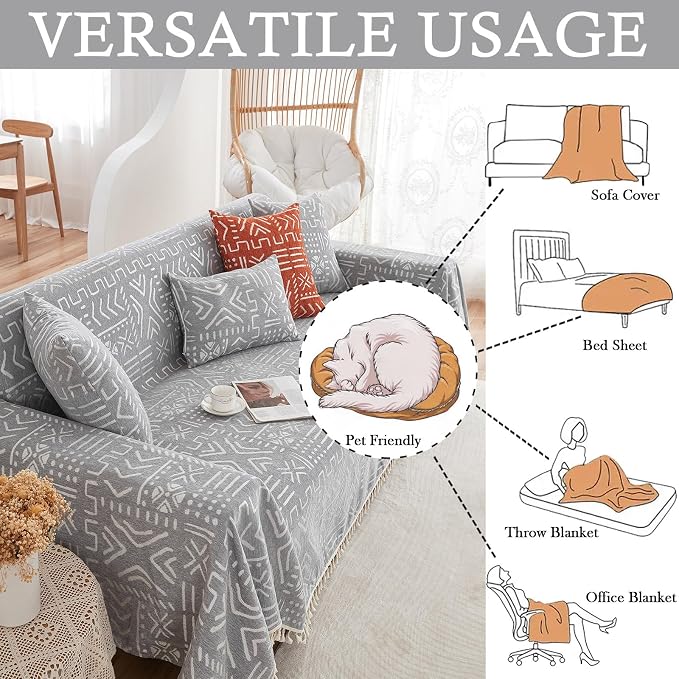 HANDONTIME Bohemian Couch Cover - Image 5