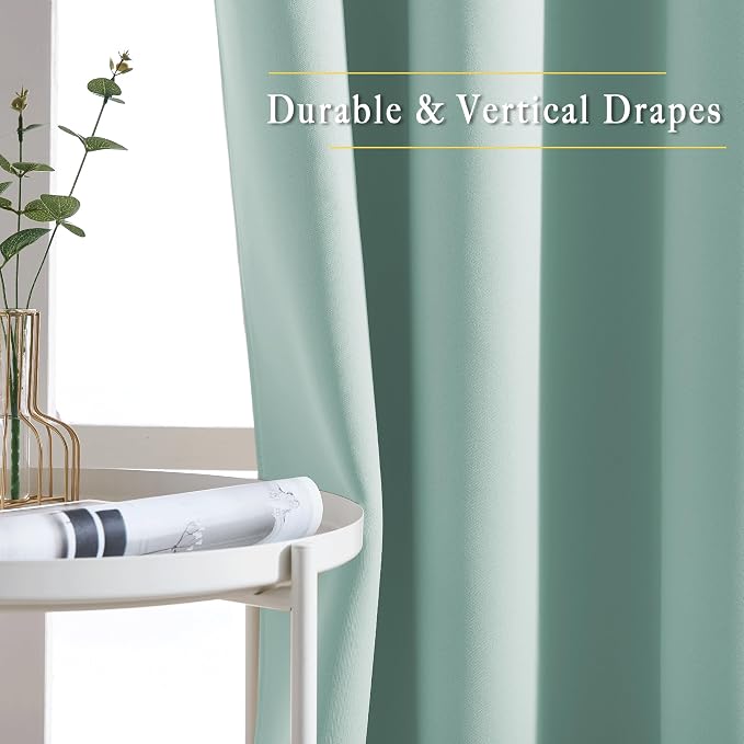 NICETOWN Seafoam Green Curtains 2 Panels 84 inches Long - Image 5