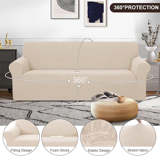 U-NICE HOME Stretch Couch Cover Sofa Cover Washable Sofa Slipcover Furniture - Image 3