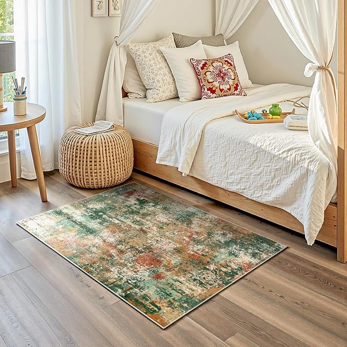 Washable Area Rugs 3'x5' Non-Slip Modern Abstract Soft - Image 4