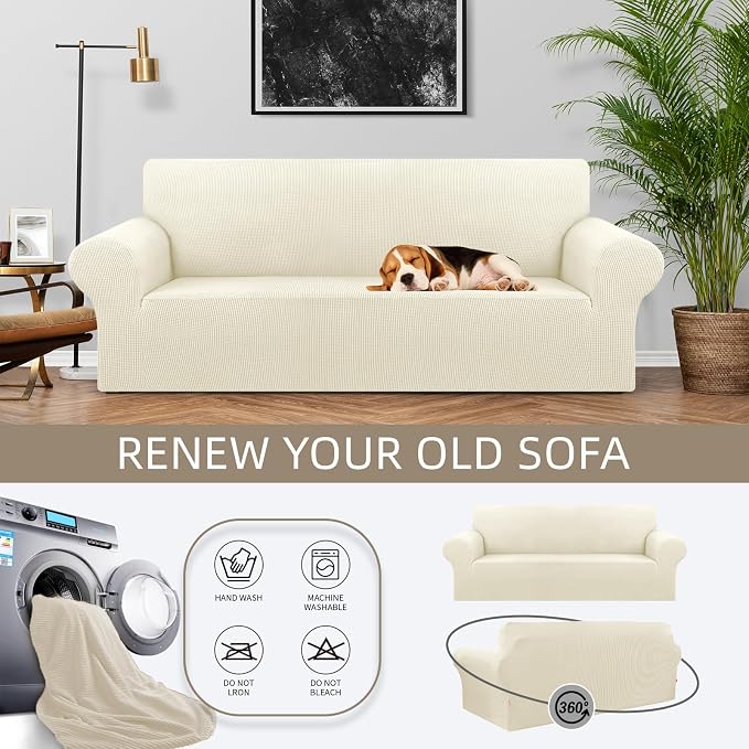 KEKUOU Stretch Sofa Cover Slipcover ，Couch Covers - Image 3