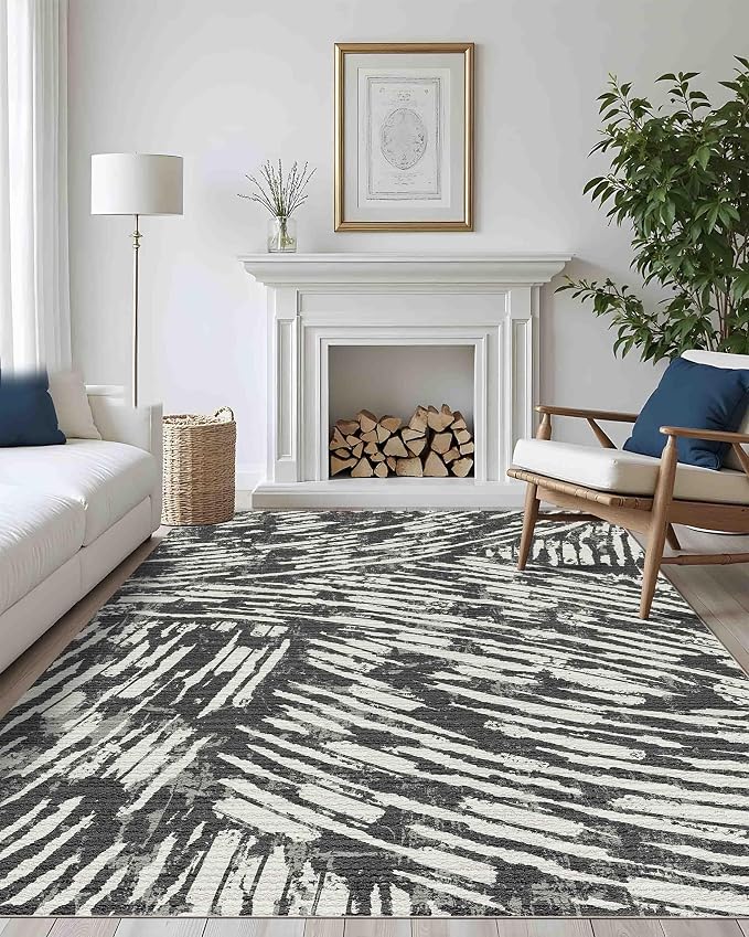 Latte&Fog 8x10 Area Rugs for Living Room, Large Modern Abstract Washable Rug by LatteFog