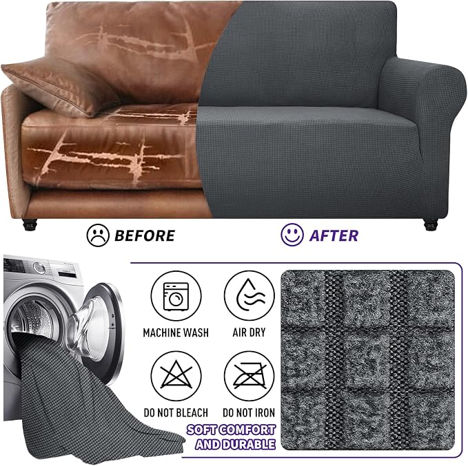 ZNSAYOTX Super Stretch Couch Cover Universal Sofa Covers - Image 7