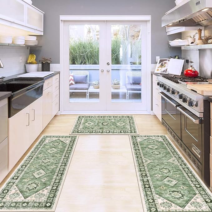 HEBE Boho Kitchen Rug Sets 3 Piece - Image 7