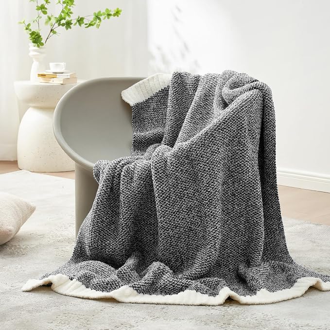 Snuggle Sac Queen Size Bedding Blanket Black, Super Soft Warm Cozy Bed Blankets - Image 8