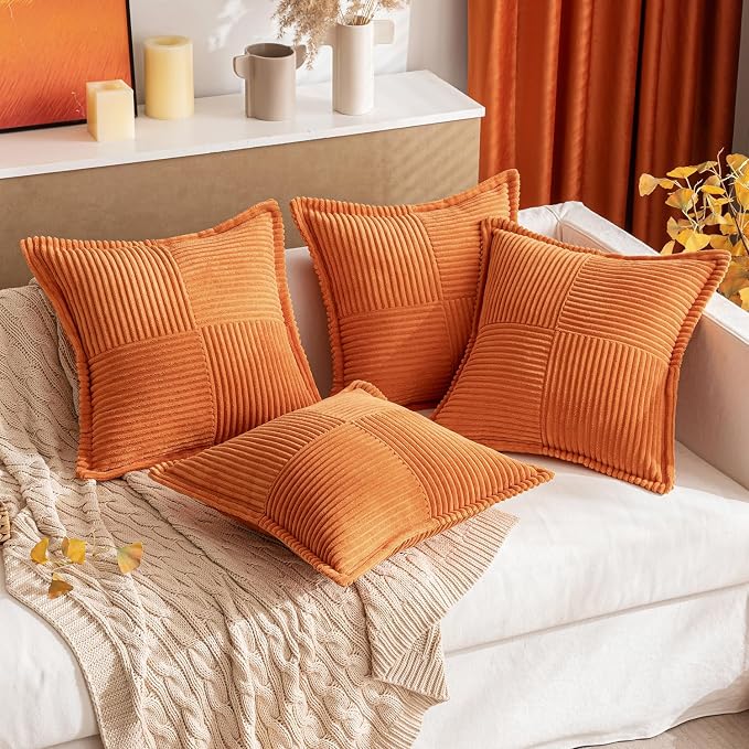 MIULEE Orange Decorative Lumbar Throw Pillow Covers - Image 7