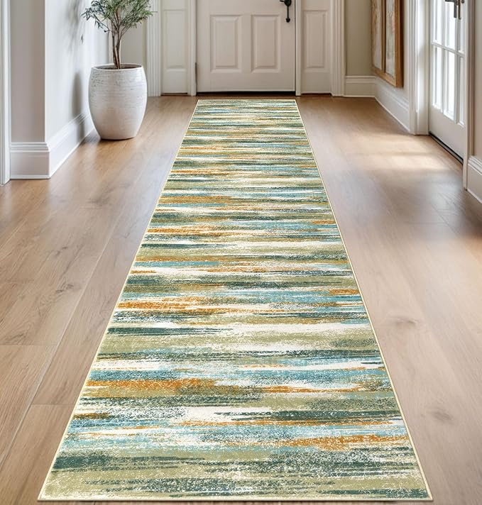 Lansny Modern Abstract Runner Rug 2.6x14 by lansny