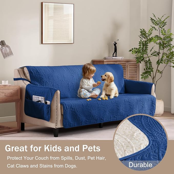 Quilted Grand Sofa Covers for 4 Cushion Couch, Couch Cover for Grand Sofa - Image 8