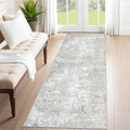 2x7 Runner Rug for Hallway, Washable Modern Abstract Runner Rugs Neutral Soft by XLUEZ