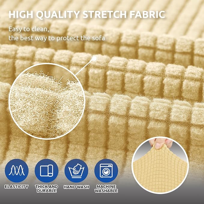KEKUOU Stretch Sofa Cover Slipcover ，Couch Covers - Image 5
