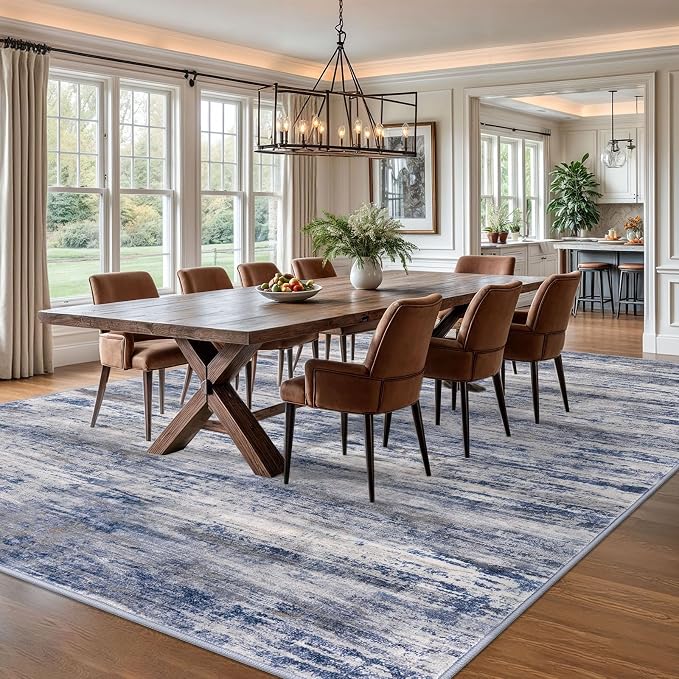 KOZYFLY Area Rugs 9x12 Living Room Modern Ombre Washable Thin Rug Large Rugs - Image 3