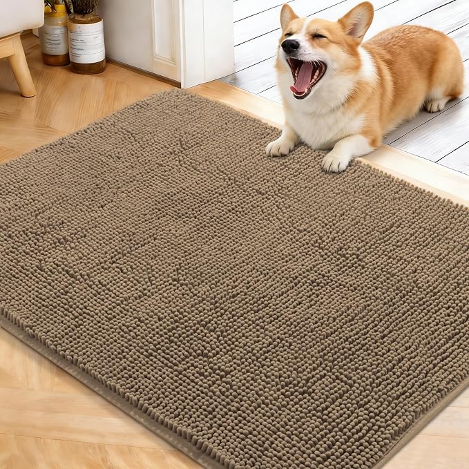 OLANLY Dog Door Mat for Muddy Paws 40x32, Absorbs Moisture and Dirt, Absorbent by OLANLY