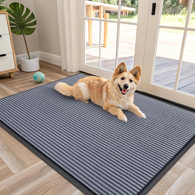 OLANLY Front Door Mat Indoor Outdoor Entrance, Waterproof Heavy Duty Doormat by OLANLY