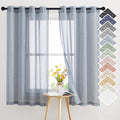 NICETOWN Semi Sheer Linen Blend Window Curtains, Grommet Solid Curtain Privacy by NICETOWN