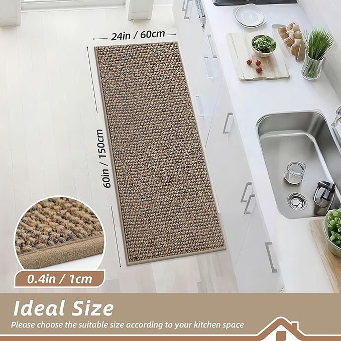 BEQHAUSE Kitchen Runner Rugs 24"x60", Non-Slip Kitchen Mats - Image 2