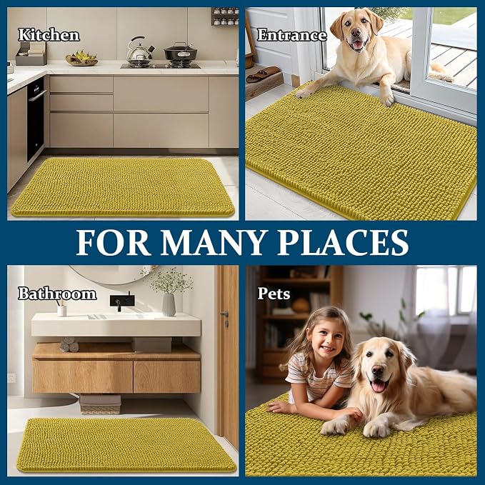 OLANLY Dog Door Mat for Muddy Paws 24x16, Absorbs Moisture and Dirt, Absorbent - Image 8