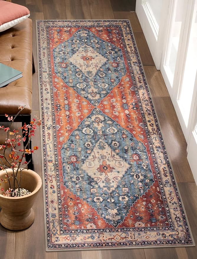 SERISSA Boho Washable Runner Rug, 2x5 Rug Non-Slip Tribal Hallway Kitchen - Image 5