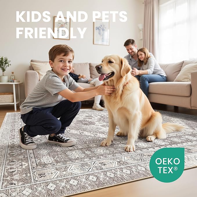 zesthome 6x9 Area Rug, Super Soft Washable Rugs - Image 7