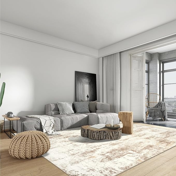 5x7 Area Rugs Washable Rug: Modern Abstract Living Room Rug Soft Anti-Skid Thin - Image 3