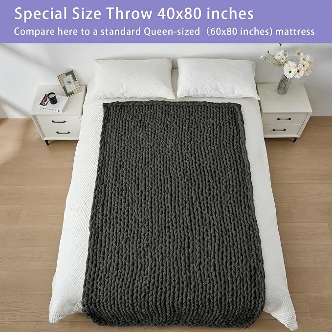 Bigacogo Chunky Knit Throw Blanket - Image 6