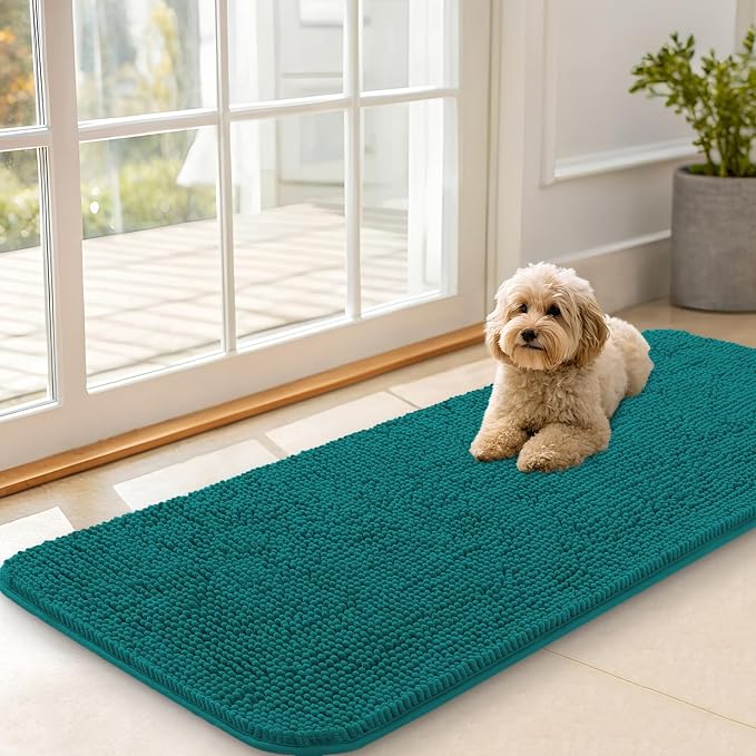 OLANLY Dog Door Mat for Muddy Paws 47x20, Absorbs Moisture and Dirt, Absorbent by OLANLY
