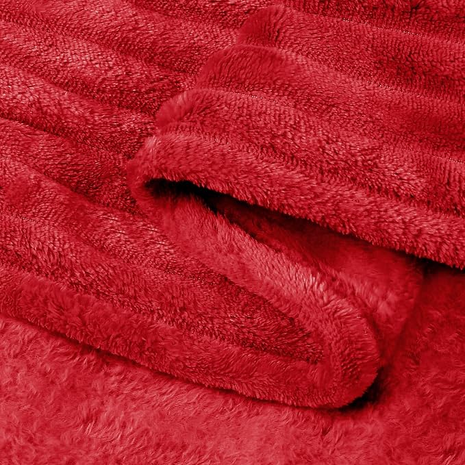 BEDELITE Fleece Throw Blanket for Couch – 3D Ribbed Jacquard Soft and Warm - Image 6