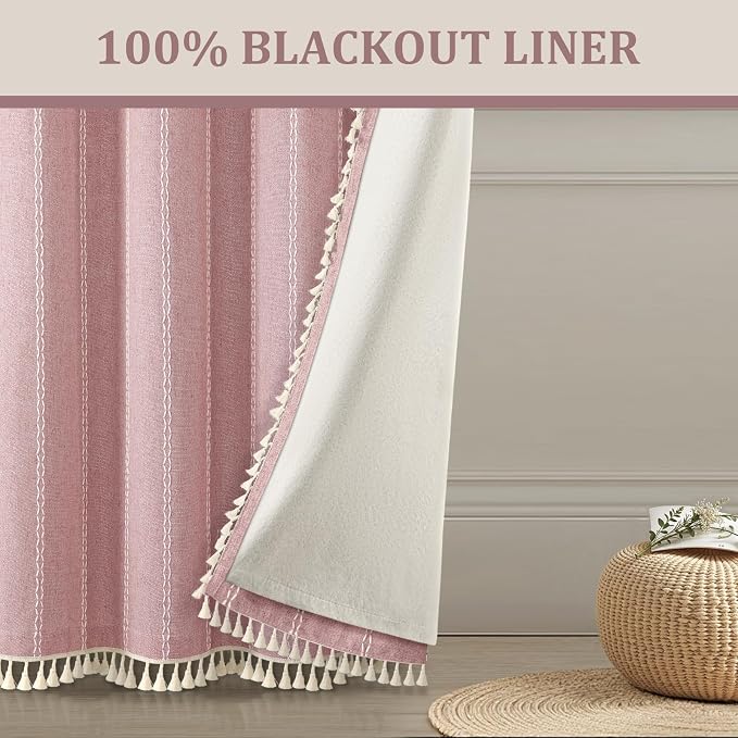 Boho Blackout Curtains 2 Panels 84 Inch - Image 7