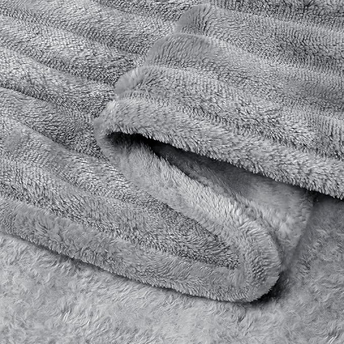 BEDELITE Fleece Blanket Twin Size – 3D Ribbed Jacquard Soft and Warm Decorative - Image 6