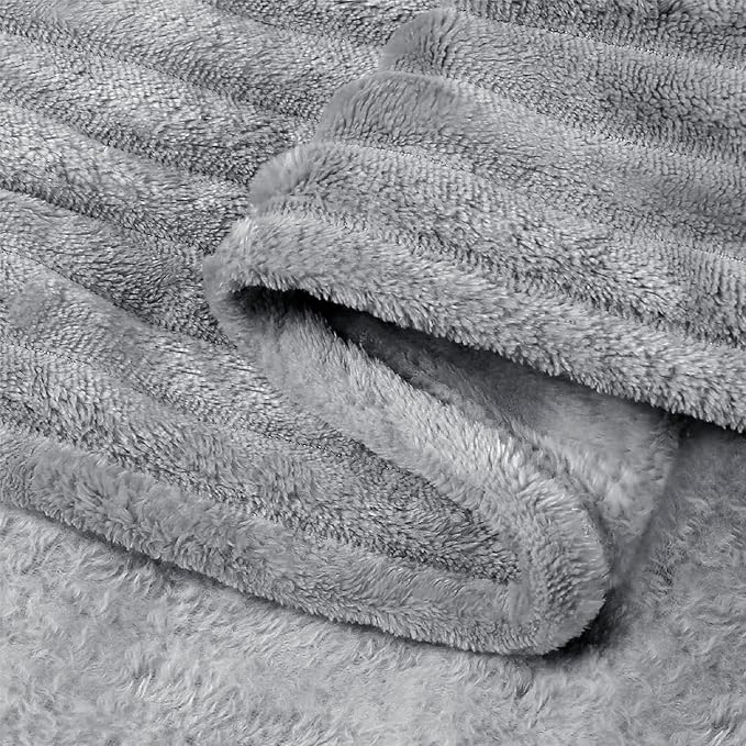 BEDELITE Fleece Blanket King Size – 3D Ribbed Jacquard Soft and Warm Decorative - Image 4