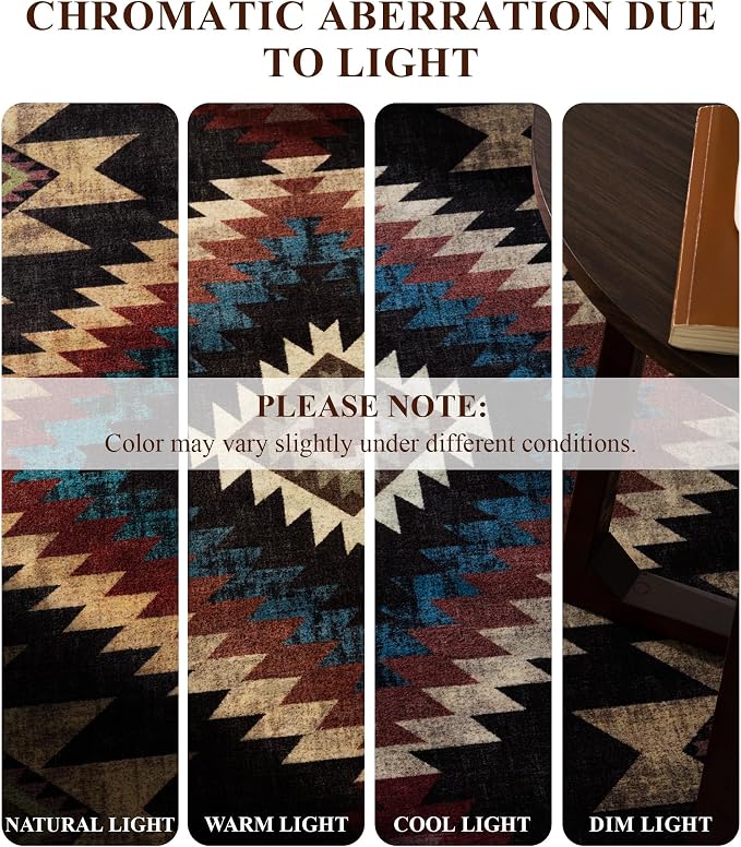YIHOUSE Rustic Cabin Area Rug for Bedroom 5x7, Machine Washable Lodge Bear Rug - Image 8