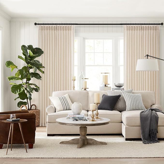 120 Inches Long Pinch Pleated Semi Sheer Curtains - Image 6