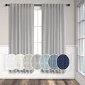 Grey Linen Curtains 63 Inch Length by Pitalk