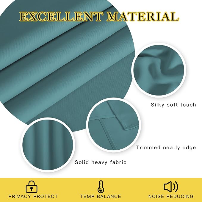 NICETOWN 66 Inch Long Blackout Curtains - Image 2