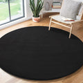 Amearea Black Round Area Rugs 6ft Washable Circle Rugs by AmeareaDirect