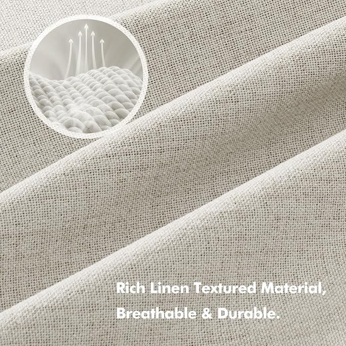 MIULEE 100% Blackout Linen Curtains - Image 3