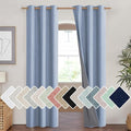 NICETOWN Stone Blue Vintage Linen 100% Blackout Curtains by NICETOWN