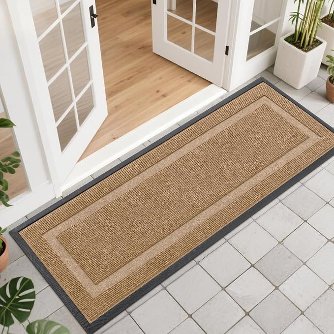 OLANLY Front Door Mat Indoor Outdoor Entrance, Waterproof All-Season, by OLANLY
