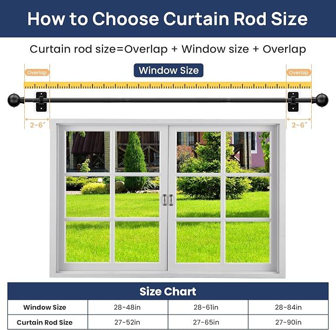ENJOYBASICS 2 Pack No Drill Curtain Rods - Image 7