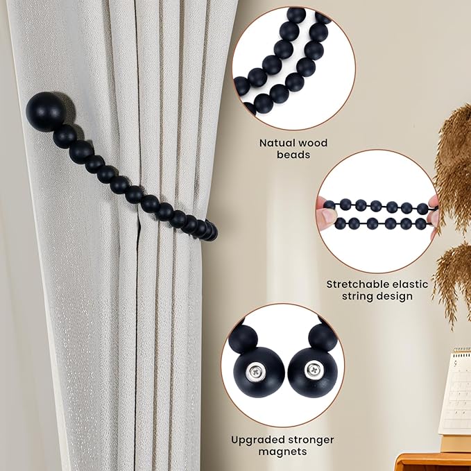 KLOGTSIND Magnetic Curtain Tiebacks, Curtain Tie Backs - Image 5