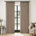 MIULEE Pinch Pleated Thick Linen Curtains 84 Inches Long 2 Panels by MIULEE