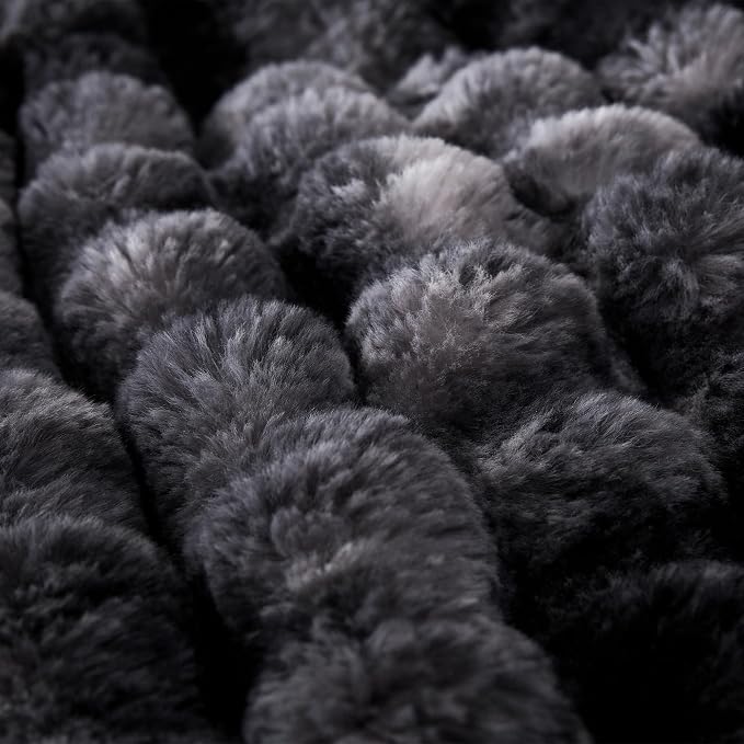 COOVA Faux Fur Throw Blanket for Couch, Cozy Soft and Fuzzy Plush Rabbit Fur - Image 5